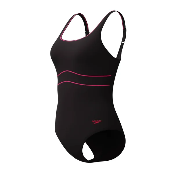 Maillot de bain 1 pièce Contour Eclipse Speedo®, noir / rose