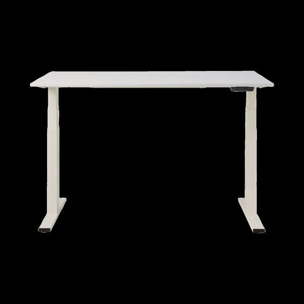MAKIBA Bureau électrique assis-debout ergonomique Marley - Plateau Blanc/Pieds blancs - 140 x 80 cm