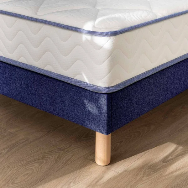 MERINOS Ensemble sommier et matelas Sweety - Bleu Nuit - 140 x 190 cm