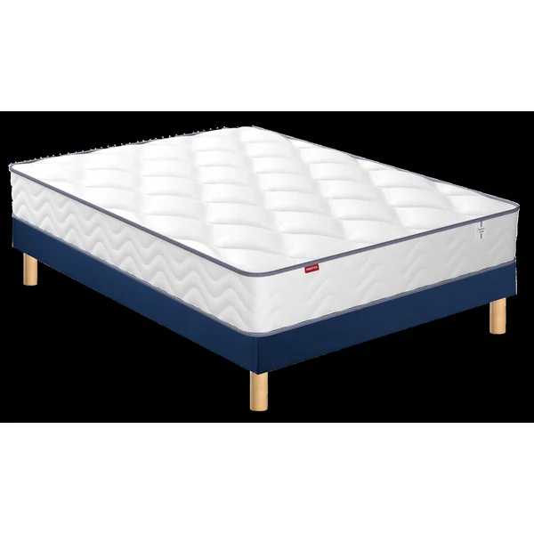 MERINOS Ensemble sommier et matelas Sweety - Bleu Nuit - 90 x 190 cm