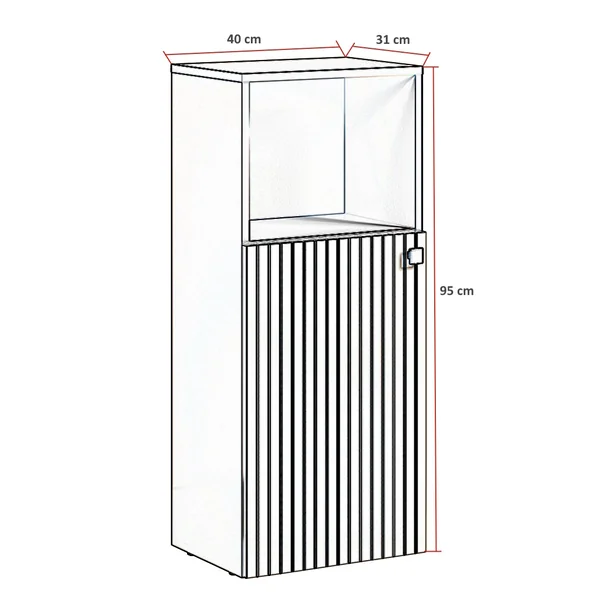 Meuble bas de salle de bain contemporain chêne/anthracite Lissandre