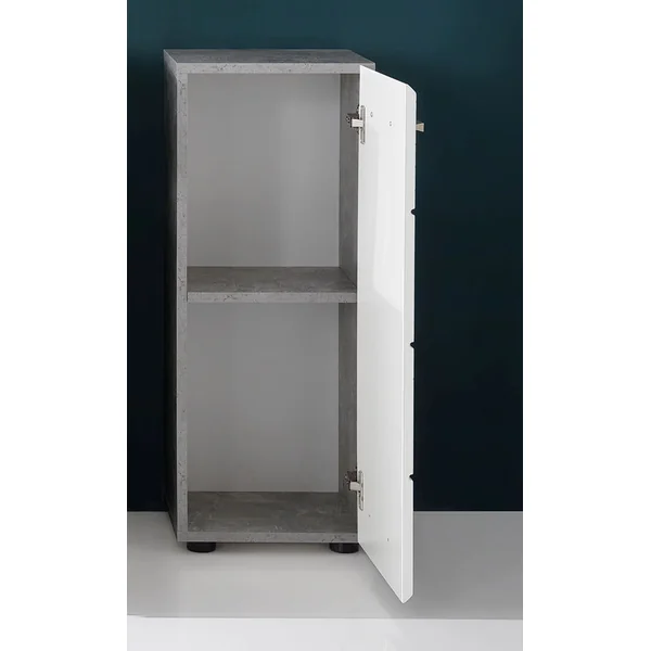 Meuble bas de salle de bain moderne blanc/brillant Stefano