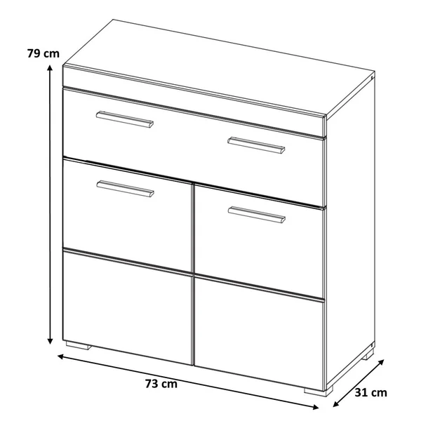 Meuble bas de salle de bains moderne 73 cm coloris chêne Nataelle