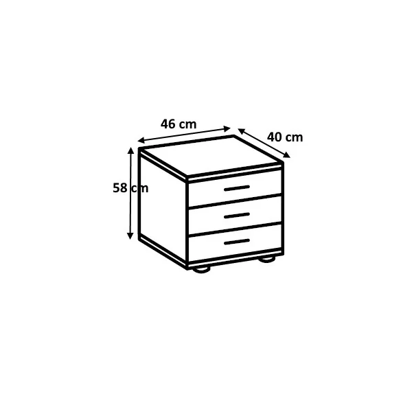 Meuble de rangement contemporain 46 cm Mirza| Matelpro