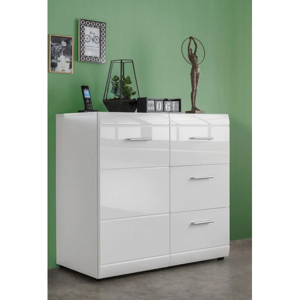 Meuble de rangement moderne blanc Suzana