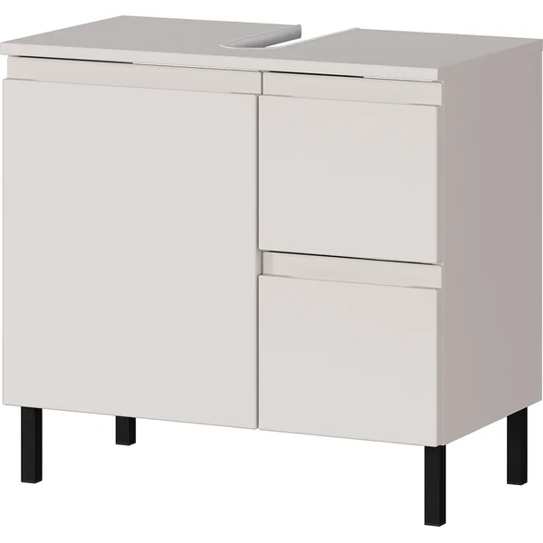Meuble sous lavabo 60 cm moderne gris cachemire Salsa