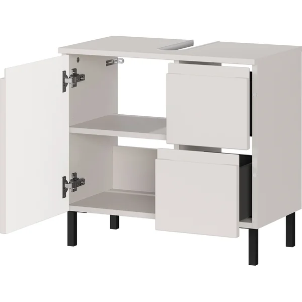 Meuble sous lavabo 60 cm moderne gris cachemire Salsa