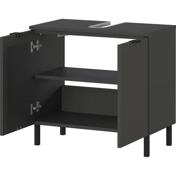Meuble sous vasque moderne graphite Ariana
