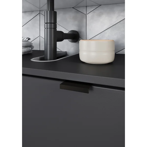 Meuble sous vasque moderne graphite Ariana