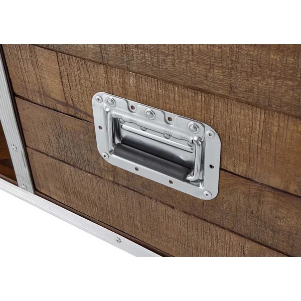 Meuble TV industriel mobile en acacia Swen