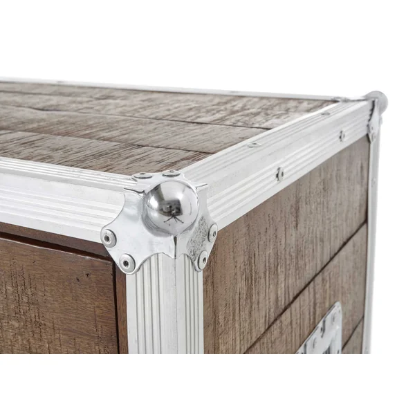 Meuble TV industriel mobile en acacia Swen