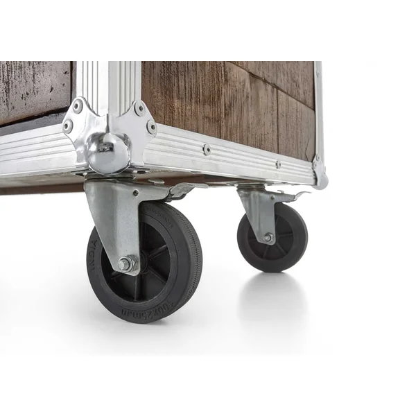 Meuble TV industriel mobile en acacia Swen