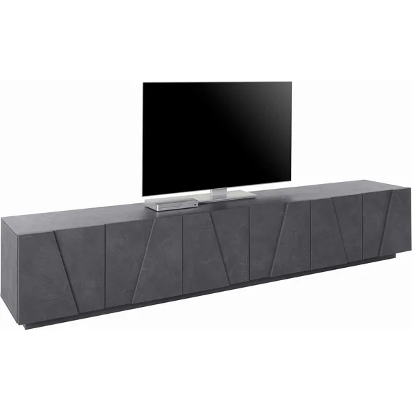 Meuble TV moderne 244 cm gris ardoise Pittsburgh