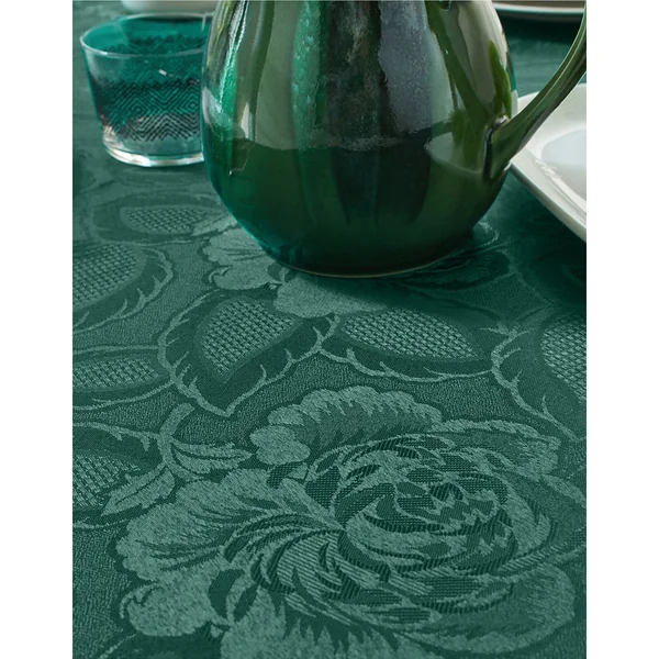 Nappe jacquard damassé, vert bouteille
