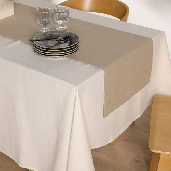 Nappe lin Lina - Ecru - 150 x 260 cm