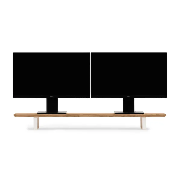 OAKYWOOD Etagère de bureau chêne massif - Chêne/Blancs