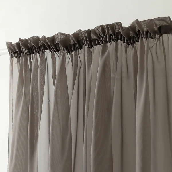 Panneau voile uni finition galon fronceur, gris