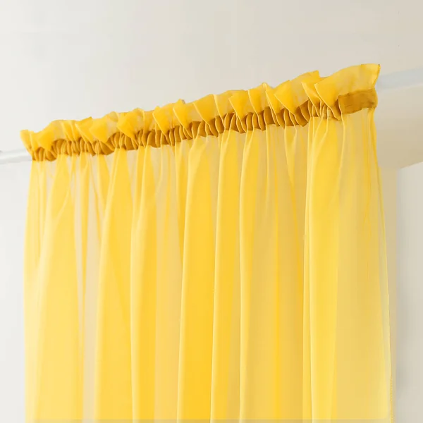 Panneau voile uni finition galon fronceur, jaune