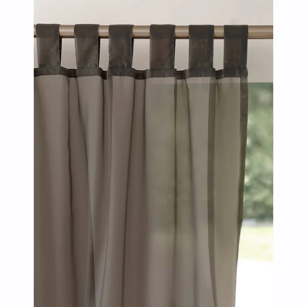 Panneau voile uni finition pattes, gris