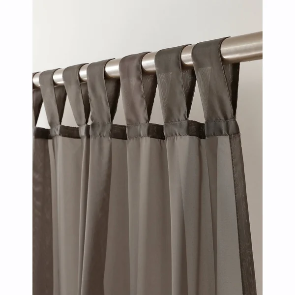 Panneau voile uni finition pattes, gris