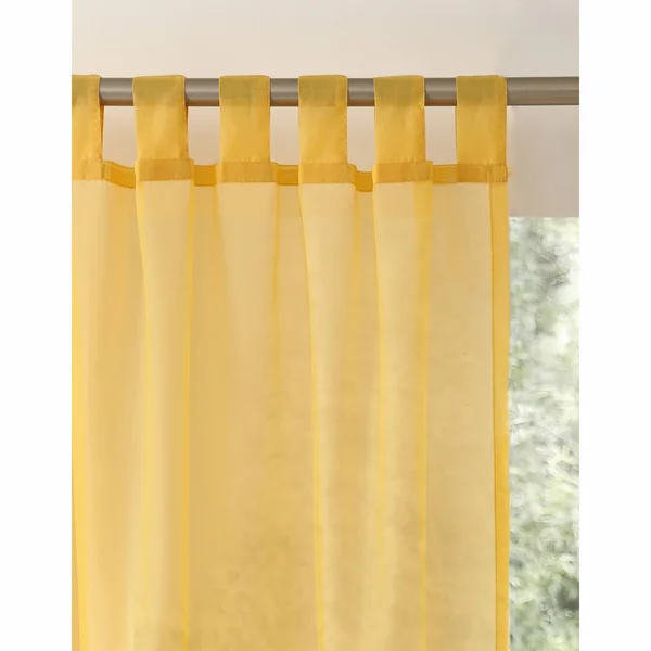 Panneau voile uni finition pattes, jaune