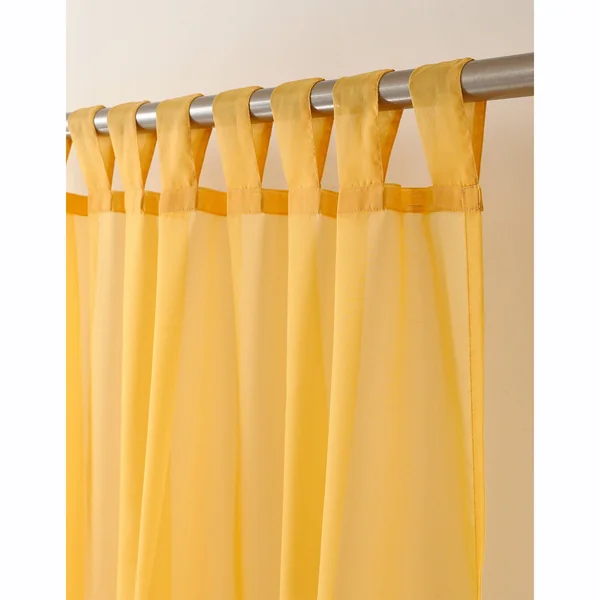 Panneau voile uni finition pattes, jaune
