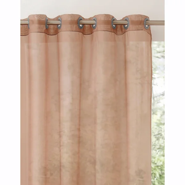 Panneau voile uni finition œillets, taupe