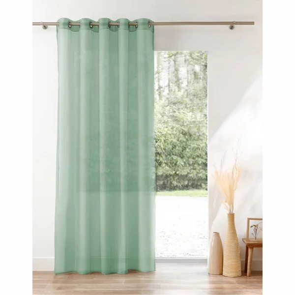 Panneau voile uni finition œillets, vert