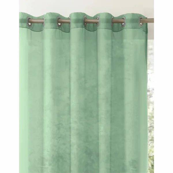 Panneau voile uni finition œillets, vert