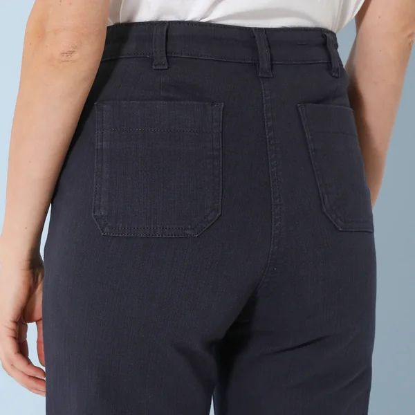 Pantalon coupe droite 7/8ème, marine