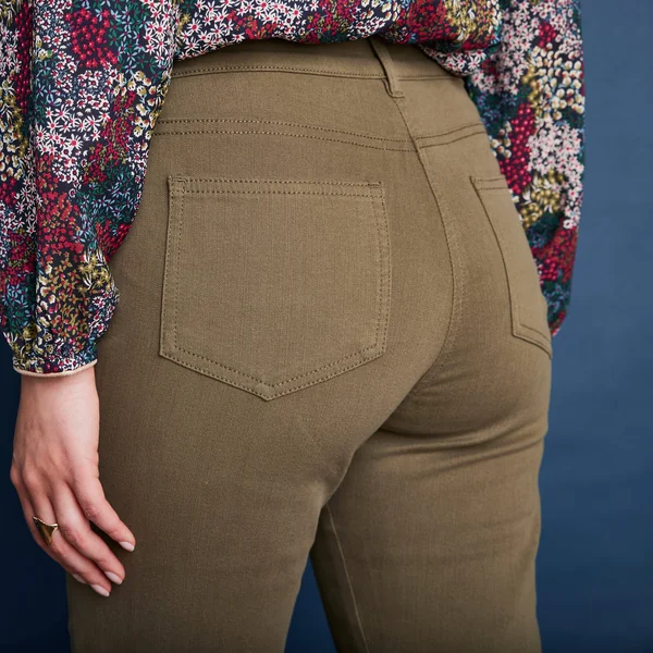 Pantalon droit gainant - grande stature entrej. 78 cm, vert olive