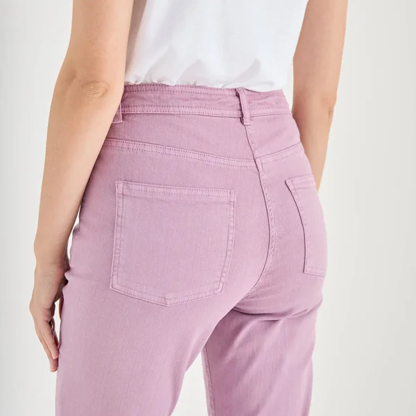 Pantalon droit sculptant, renfort gainant, lilas