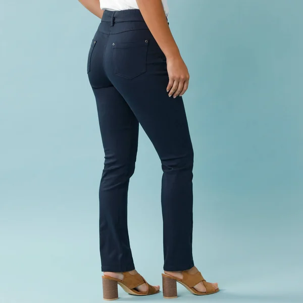 Pantalon droit, Spécial Petites, marine