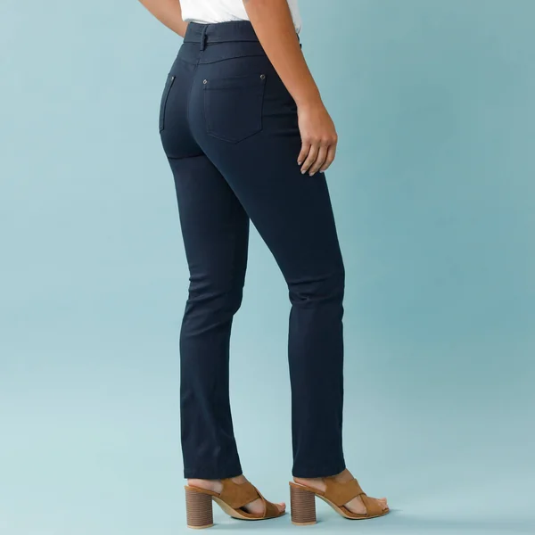 Pantalon droit, Spécial Petites, marine