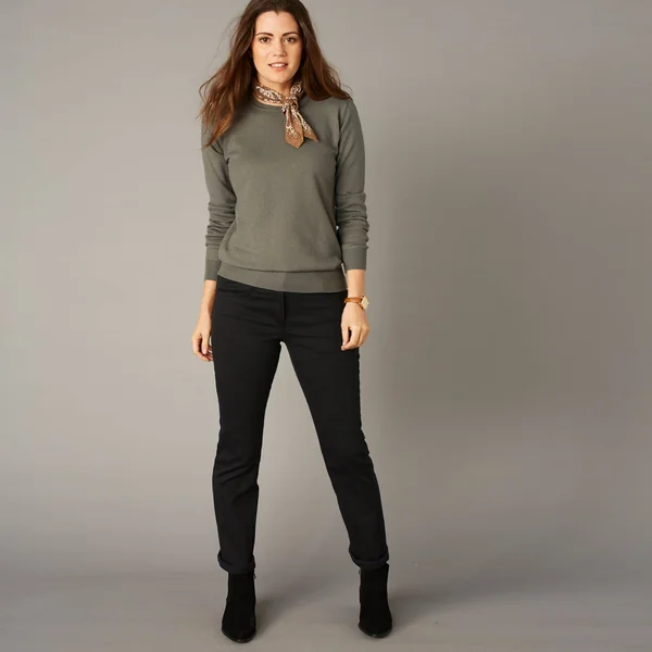 Pantalon sculptant, 5 poches, noir