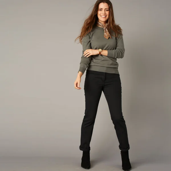 Pantalon sculptant, 5 poches, noir