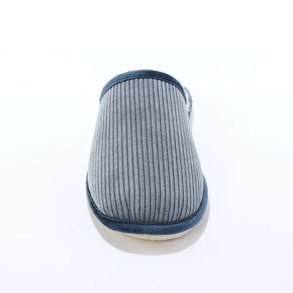 Pantoufles mules velours., bleu jean