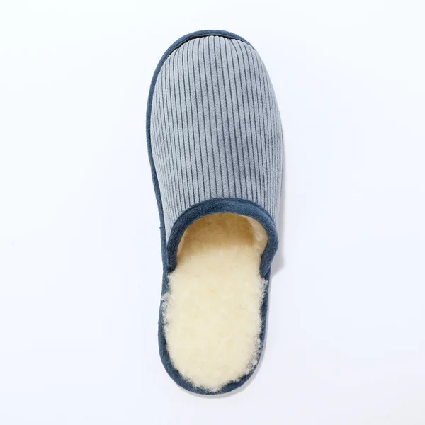 Pantoufles mules velours., bleu jean