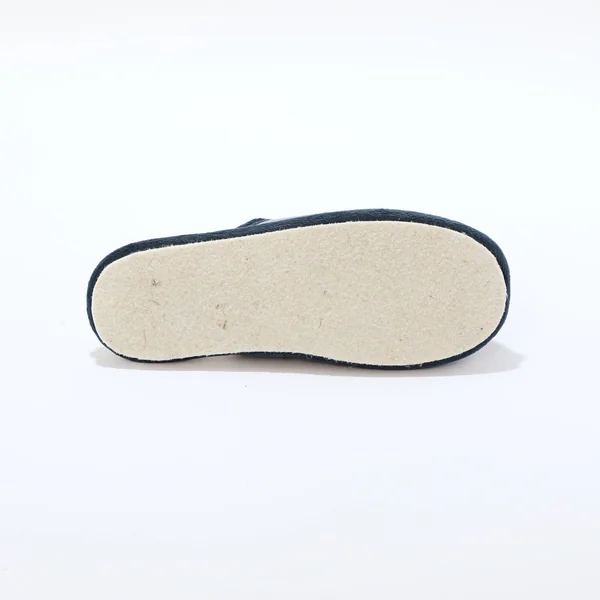 Pantoufles mules velours., bleu jean