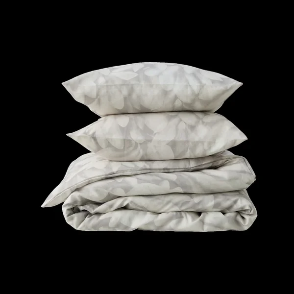 Parure de lit coton lin Plantain - Gris souris/Ecru - 240 x 220 cm