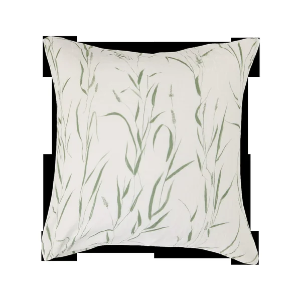 Parure de lit gaze de coton Vulpin - Ecru/Vert - 240 x 220 cm