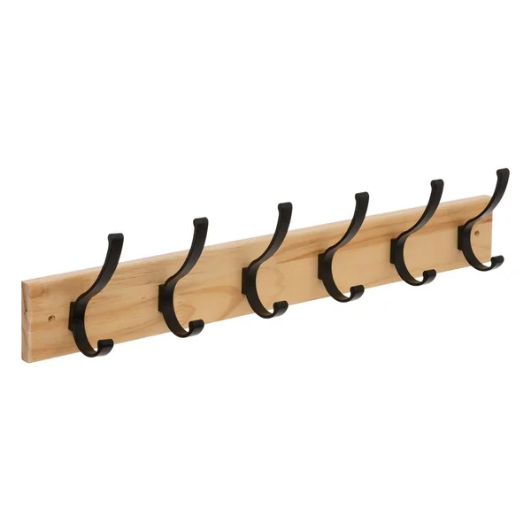 PATERE MURALE 6 TETES BOIS ET METAL