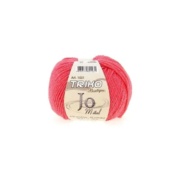 PELOTE DE FIL TRICOT JO METAL ACRYLIQUE MULTICOLORE 50G