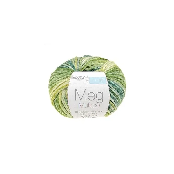 PELOTE DE FIL TRICOT MEG ACRYLIQUE MULTICOLORE 50G