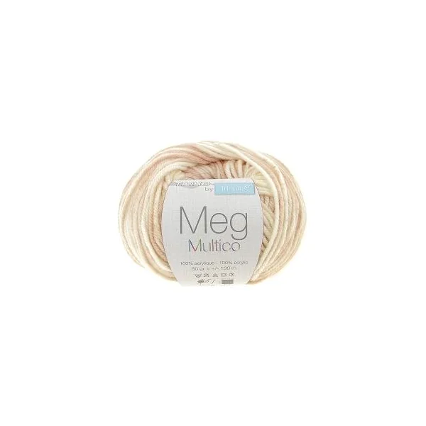 PELOTE DE FIL TRICOT MEG ACRYLIQUE MULTICOLORE 50G