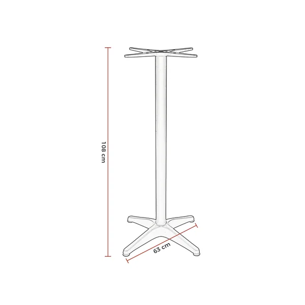 Pied de table d'extérieur en métal anthracite H 108 cm Magnus