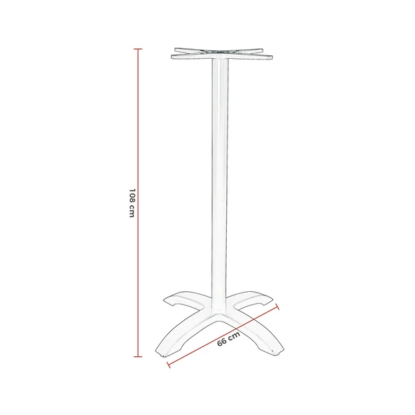 Pied de table d'extérieur en métal noir H 108 cm Bacchus