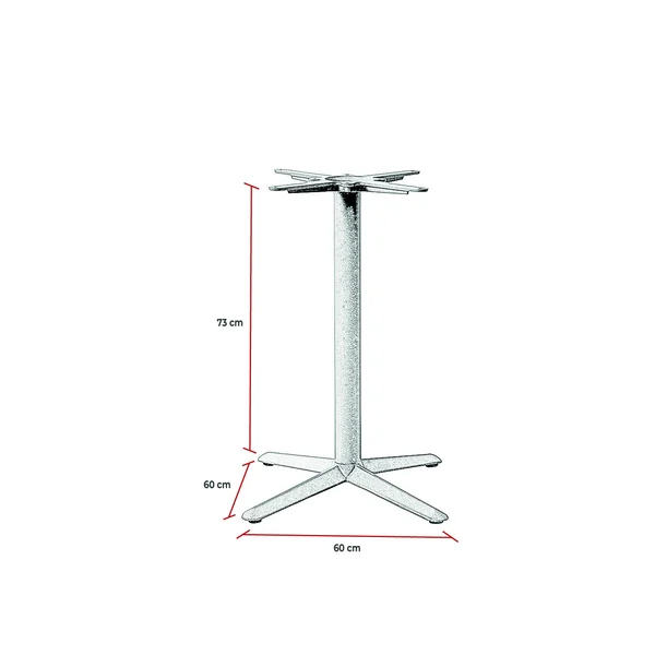 Pied de table d'intérieur Ø 60 cm en acier noir Sybella