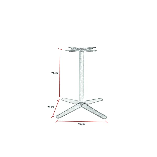 Pied de table d'intérieur Ø 76 cm en acier noir Sybella