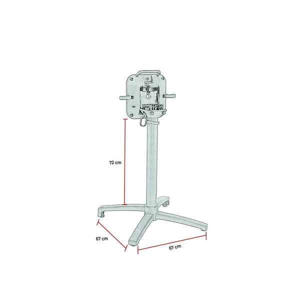Pied de table pliable d'extérieur en aluminium Martina